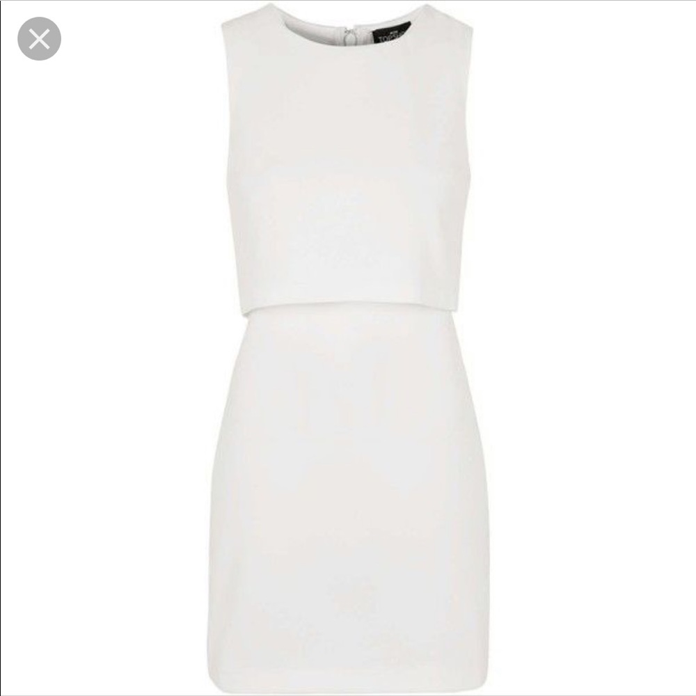 Topshop sleeveless overlay dress